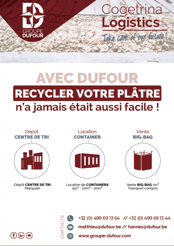 REPLIC, notre centre de revalorisation du plâtre