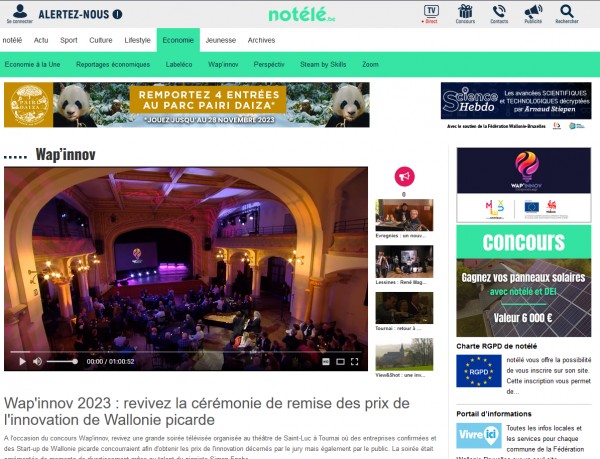 https://www.notele.be/it253-media143071-wap-innov-2023-revivez-la-ceremonie-de-remise-des-prix-de-l-innovation-de-wallonie-picarde.html