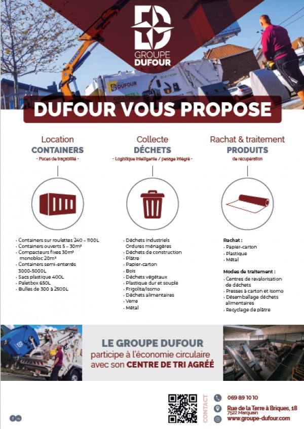 Dufour vous propose ses services d&#039;environnment