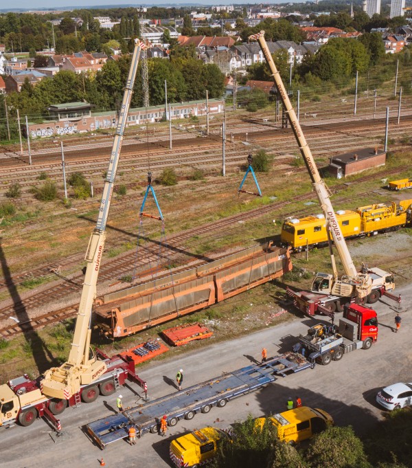 Levage d&#039;anciens wagons