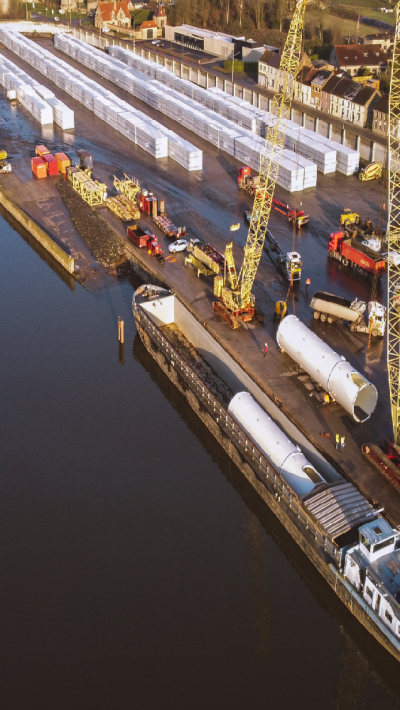Gare de Tournai attaquée par la tempête - Nacelle 70m