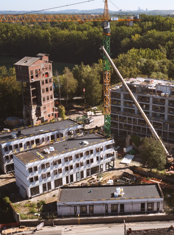 Les travaux avancent à la Cimenterie Delwart